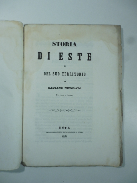 Storia di Este e del suo territorio